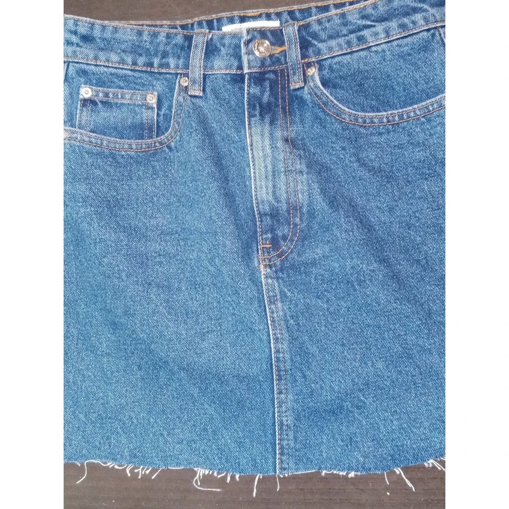 Zara Trafaluc Woman's Denim Jean Skirt XS Blue Streetwear Y2K Cowgirl Western‎